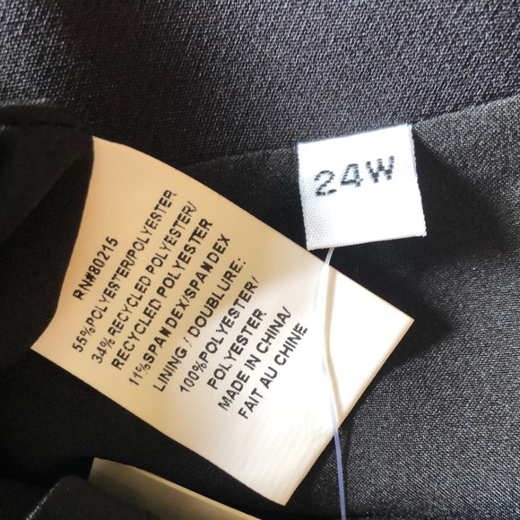 REPREVE sz 22W Little Black Dress White Pleat Sleeve ECORecycle FastDry $180 NEW - Picture 17 of 17